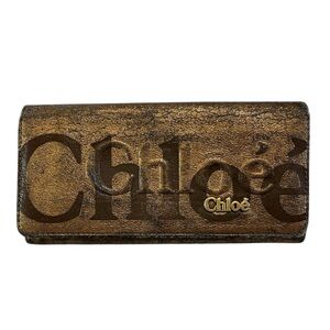 Chloe Distressed metallic Leather Wallet
Authentic